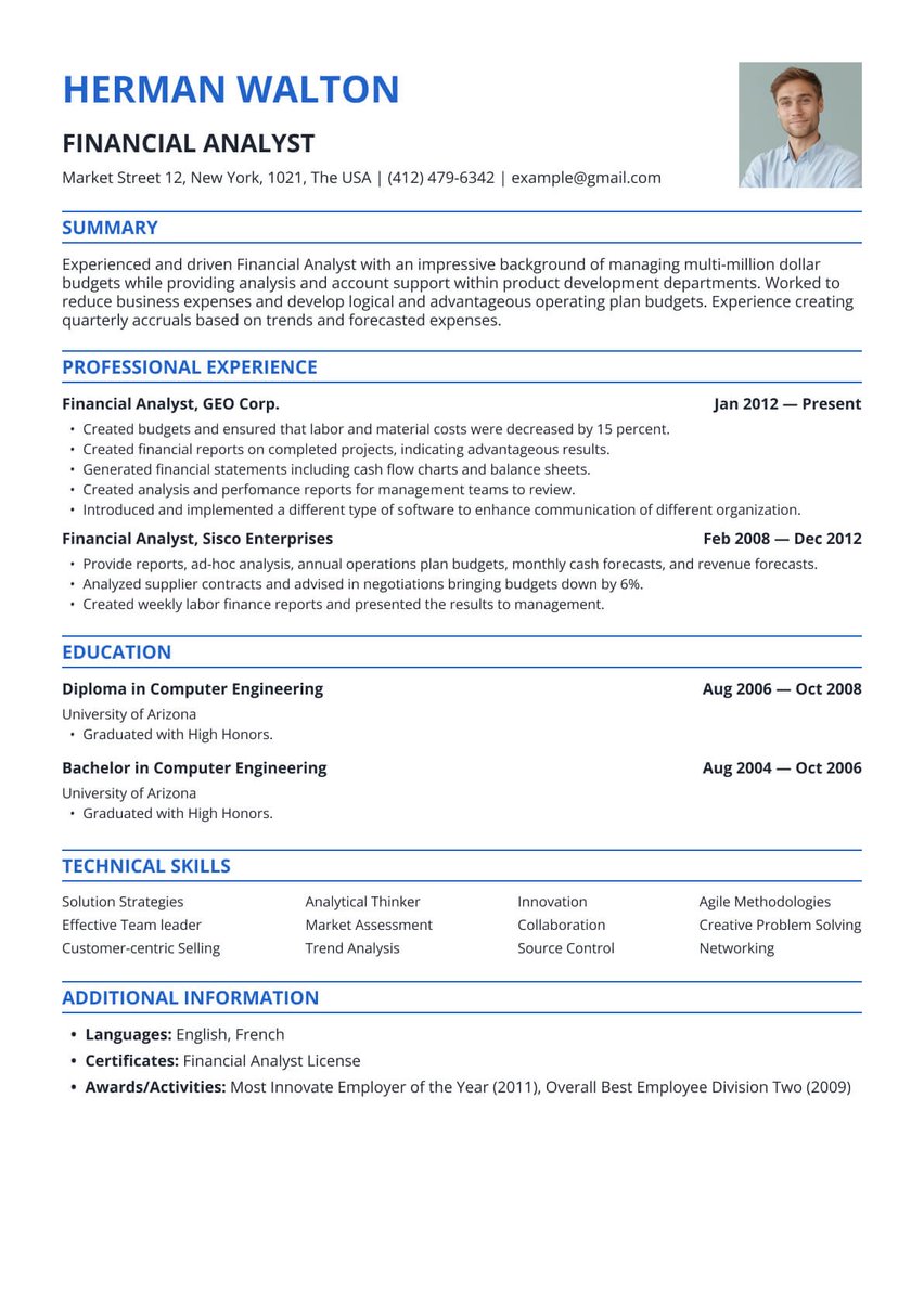 Helsínquia resume template